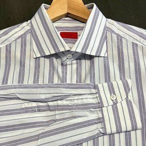 $695 ISAIA Napoli Dress Shirt Men's 16/41 (L)